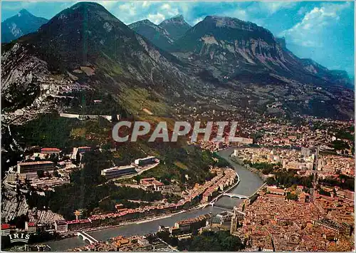 Cartes postales moderne Grenoble Ville olympique Vue aerienne Le Vieux Grenoble La Tronche La Bastille Le Saint Eynard