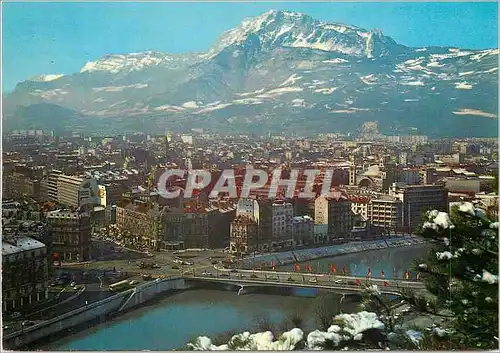 Cartes postales moderne Grenoble Vue generale et le Moucherotte