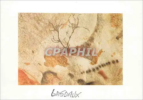Cartes postales moderne Lascaux Montignac Dordogne Perigord Tete et ensellure d un cerf premier cheval Chonois Entree du