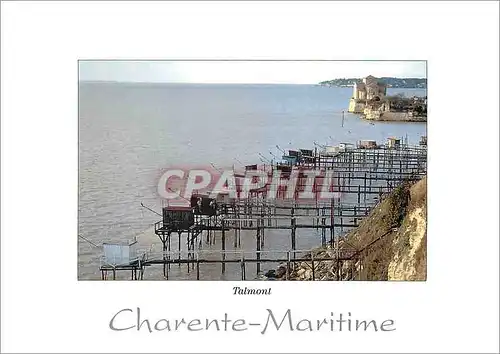 Cartes postales moderne Talmont Charente Maritime Les carrelets et l eglise