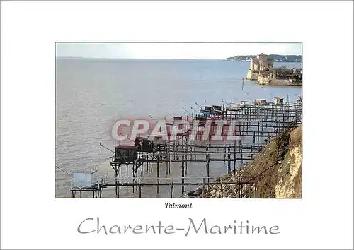 Moderne Karte Talmont Charente Maritime Les carrelets et l eglise