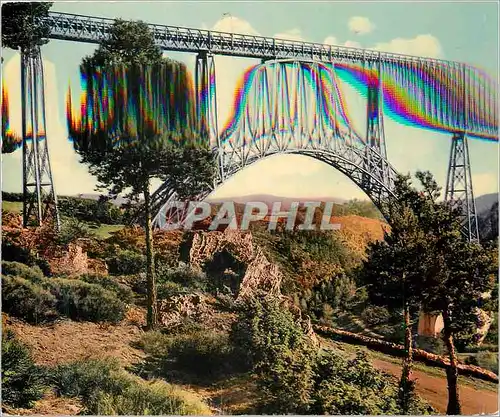 Moderne Karte Garabit Cantal Le Viaduc et la Ville de la Truyere Viaduc de Garabit construit par Eiffel