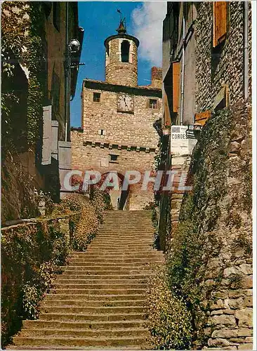 Cartes postales moderne Cordes Tarn Porte de l Horloge et Escalier Pater Noster