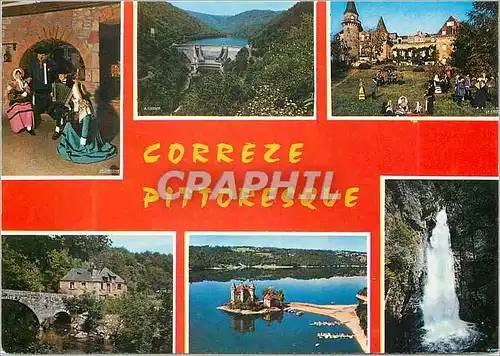 Moderne Karte En Parcourant La Correze Au son de la Vieille et de l Accordeon Le Barrage de Chastang Folklore