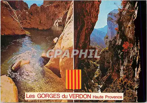 Moderne Karte Les Gorges du Verdon Var Alpes de Haute Provence Un des sites les plus grandioses du monde