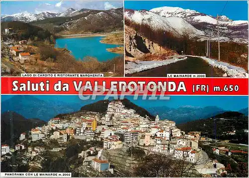 Cartes postales moderne Saluti da Vallerotonda Prop Ris Nicolina Torrice Riv Tabacchi Cancelleria