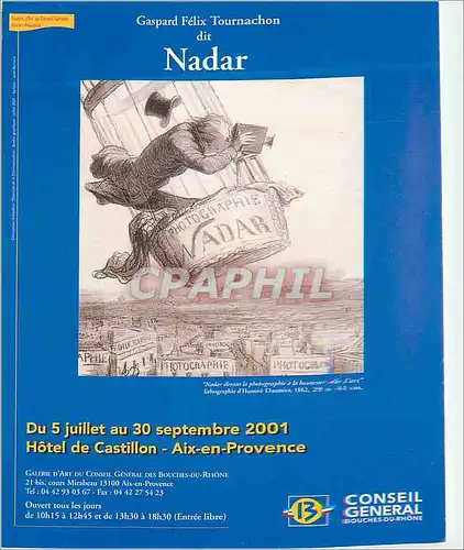 Cartes postales moderne Aix  en Provence Collection Bouches du Rhone Gaspard Felix Fournachon di Nadar Exposition du 5 J