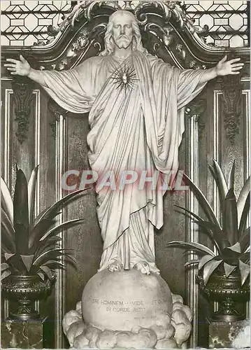 Cartes postales moderne Paris Eglise Saint Sulpice  Statue du Sacre Coeur par Emilie Thomas