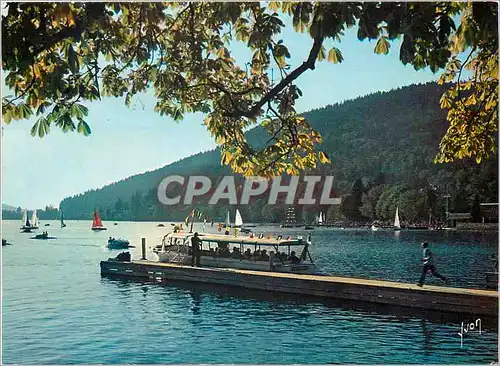 Moderne Karte Lac de Gerardmer (Vosges) L'Embarcadere des Vedettes Couleurs et Lumiere de France Bateau