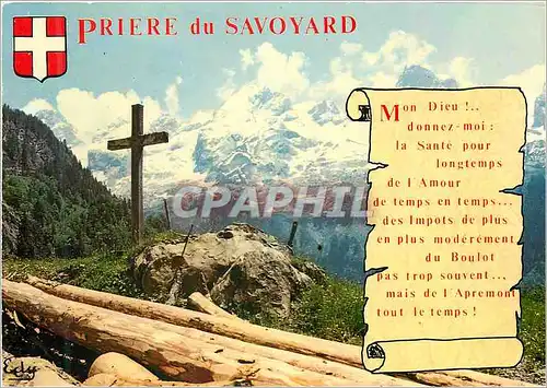 Moderne Karte Priere du Savoyard Images de Chez nous