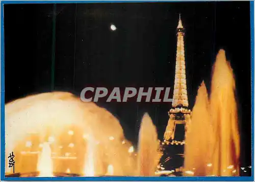 Cartes postales moderne Les Grands Jeux d'Eau a Trocadero Tour Eiffel