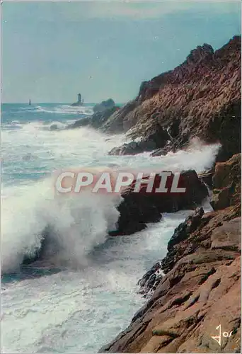 Moderne Karte Grosse Mer a la Pointe du Raz La Bretagne en Couleurs