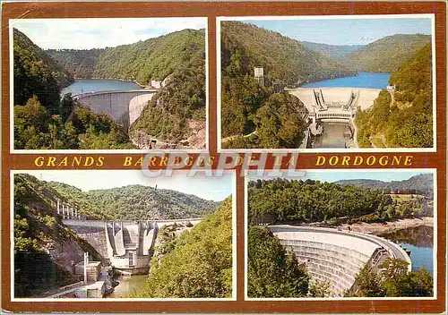 Cartes postales moderne Grands Barrages de la Dordogne Mareges Chastang L'Aigle Barrage de Bort