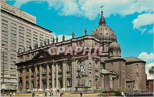 Moderne Karte Montreal P Q Canada Cathedral Basilica of Mary Queen of World