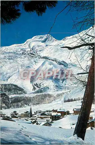 Cartes postales moderne Saas Fee 1800 m Feegletscher Langfluh Alphubel 4206 m