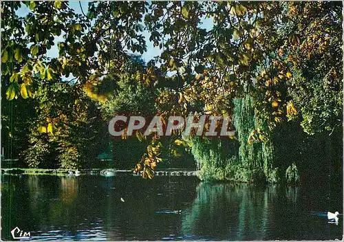 Moderne Karte Bois de Boulogne (Hauts de Seine) Le Lac Interieur