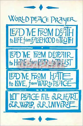 Cartes postales moderne World Peace Prayer