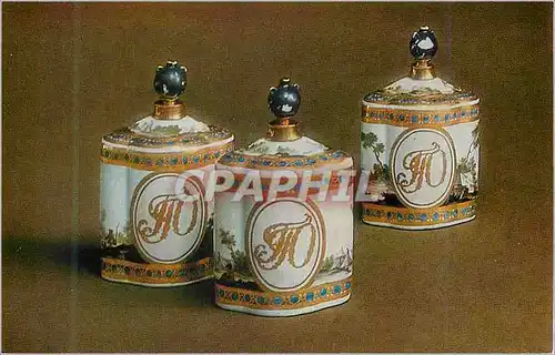 Moderne Karte Aurora Art Publishers Leningrad 1985 Imperial Porcelain Factory St PetersbourgRussian Snuff Boxe