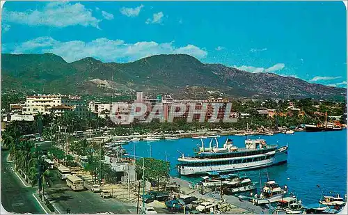 Cartes postales moderne Acapulco Guerrero Mexico Miguel ALeman Boulevard and Malecon