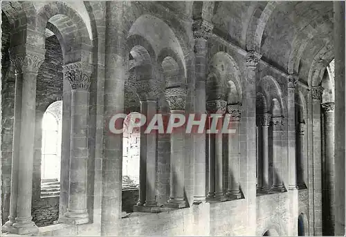 Moderne Karte Conques (Aveyron) Tribunes de la Nef Cote Nord