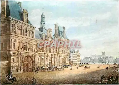 Cartes postales moderne C Civeton (1796 831) Vue de l'Hotel de Ville de Paris en 1819