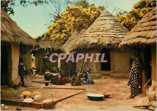 Cartes postales moderne Afrique en Couleurs Village Africain