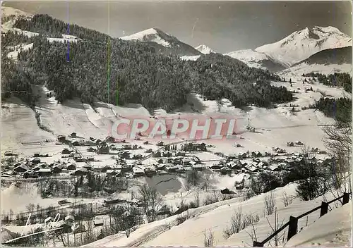 Moderne Karte Morzine (Hte Savoie) Alt 1000 m Vue Generale et le Roc d'Enfer