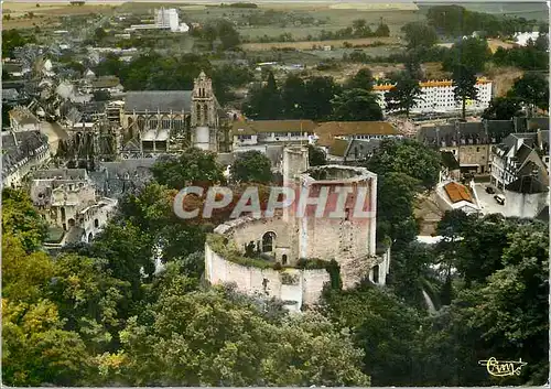 Moderne Karte Gisors (Eure) Vue aerienne de la Tour St Thomas