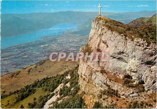 Moderne Karte Paysages de Savoie La Croix du Nivolet (1553 m) et le Lac du Bourget