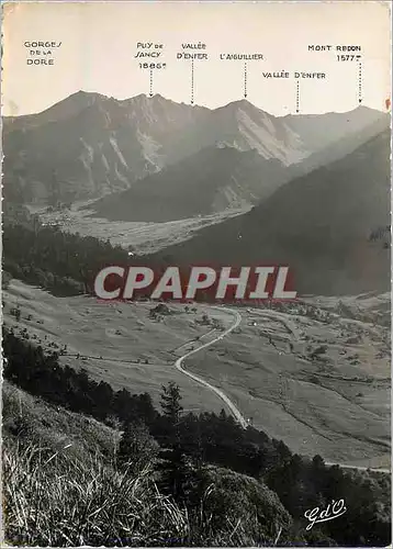 Cartes postales moderne L'Auvergne Vallee et Route du sancy en Amont du Mont Dore et Gorges d'Enfer