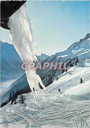 Moderne Karte La Feclaz Alt 1380 m Les Alpes sous la Neige