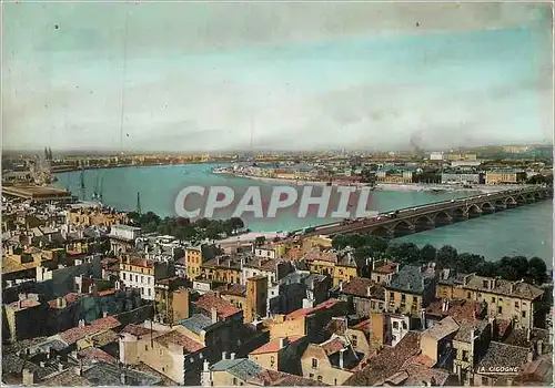 Cartes postales moderne Bordeaux (Gironde) Perspective du Pont de Pirre et la Rade