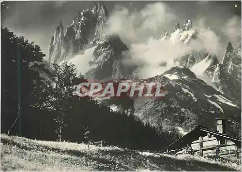 Cartes postales moderne Les Alpes Vue par P Tairraz Aiguilles des Grands Charmoz et de Blaitiere