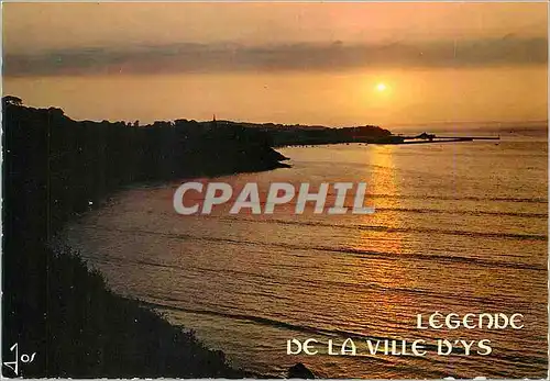 Moderne Karte Legende de la Ville d'Ys La Bretagne en Couleurs