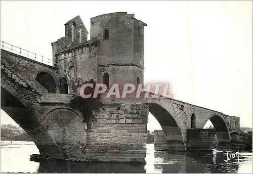 Moderne Karte Avignon (Vaucluse) Le Rhone et le Pont St Benezet