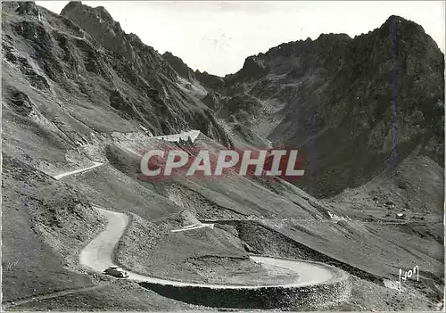 Moderne Karte Le Tourmalet (Hautes Pyrenees) La Descente sur Bareges L'Epingle a Cheveux