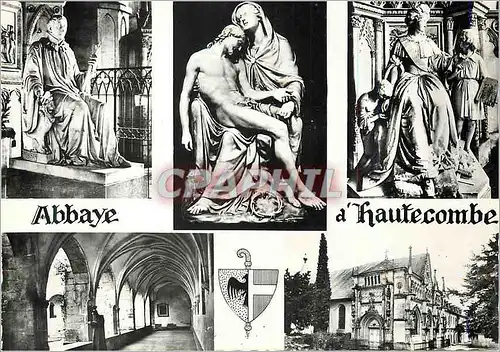 Cartes postales moderne L'Abbaye d'Hautecombe (Savoie) Statues de Charles Felix La Pieta et Marie Christine