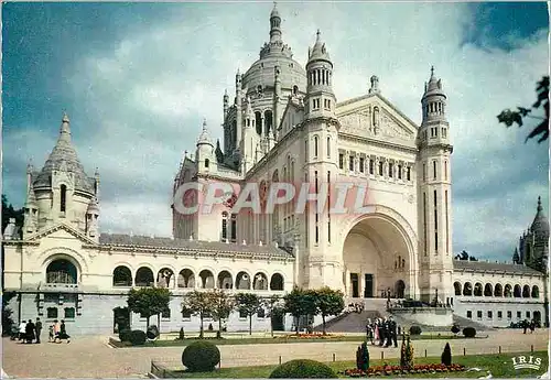 Moderne Karte Lisieux Vue vers la Basilique