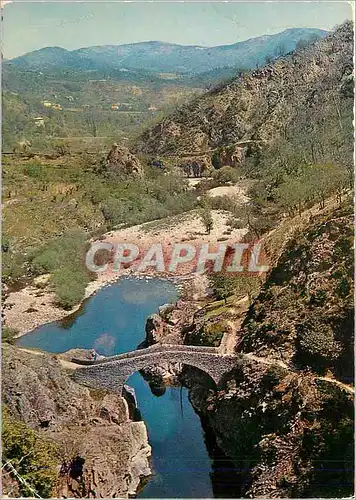 Cartes postales moderne Paysages du Viverais Les Gorges de l'Ardeche a Thueyts Le Pont du Diable