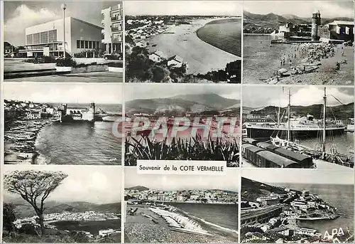 Moderne Karte Souvenir de la Cote Vermeille Canet Argeles Collioure Port Vendres Banyuls sur Mer