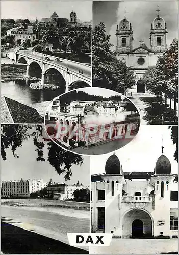 Cartes postales moderne Dax Vue Generale Cathedrale Fontaine d'eau Chaude