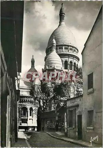 Cartes postales moderne Paris en Flanant Le Sacre Coeur Vu de la Rue du Chevalier de la Barre