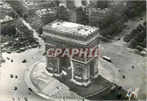 Cartes postales moderne Paris L'Arc de Triomphe de l'Etoile Vue Aerienne