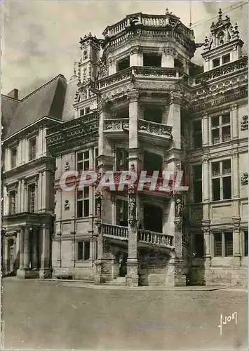 Moderne Karte Blois (Loir et Cher) Cour Interieure du Chateau Escalier Froncois Ier