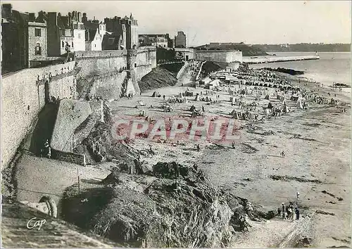 Moderne Karte Saint Malo La Plage de Bon Secours