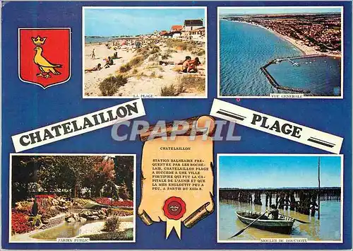 Ansichtskarte AK Chatelaillon Plage (Ch Mme) La plage Vue generale Jardin public Moules de Boucicots