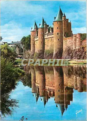 Cartes postales Josselin (Morbihan) La Bretagne Le Chateau se Refletant dans l'Oust
