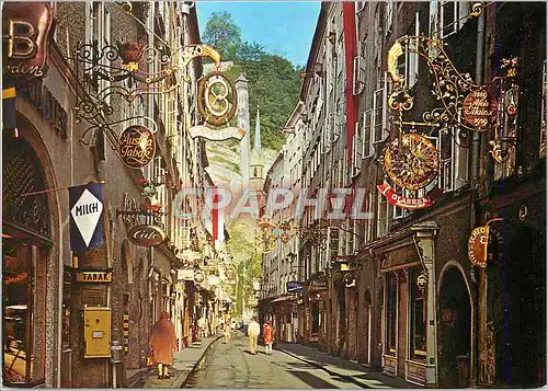 Cartes postales Getreidegasse (Rue des Grains) avec ses Vieilles Enseignes