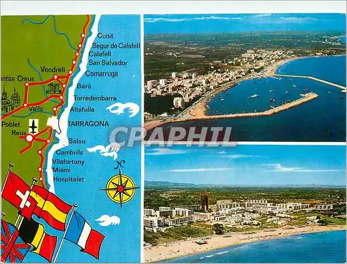 Moderne Karte Costa Dorada Tarragona Cambrils