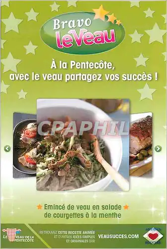 Cartes postales moderne Bravo le Veau A la Pentecote avec le veau Partagez vos Succes